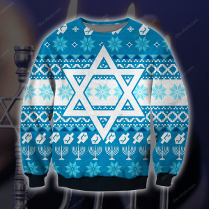 Hanukkah Knitting Pattern 3D Print Ugly Christmas Sweater