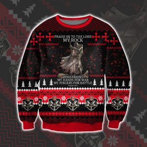 Knight Templar My Rock 3D Print Ugly Christmas Sweater