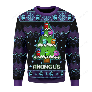 Build Among Us Into A Christmas Tree Ugly Christmas Sweater