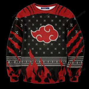 Akatsuki Cloud Naruto Ugly Christmas Sweater