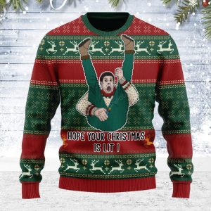 Hope Your Christmas Is Lit Ugly Christmas Sweater