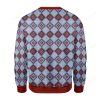 Red And Blue Rhombus Pattern With God'S Portrait Merry Christmas Gearhomies For Unisex Ugly Christmas Sweater