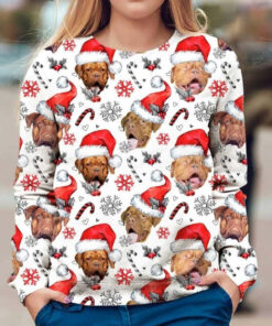 Dogue De Bordeaux Dog Ugly Christmas Sweater