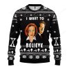 The X-Files I Want To Believe Ugly Christmas Sweater