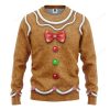 3D Gingerbread Costume Ugly Christmas Sweater