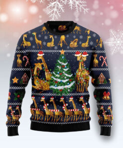 Love Giraffe Ugly Christmas Sweater