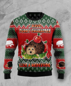 I Have A Furry Character Like A Hedgehog Ugly Christmas Sweater