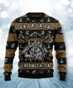 Valhalla La La La Ugly Christmas Sweater