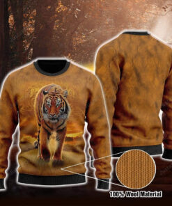 Desert Tiger Ugly Christmas Sweater