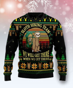 Sloth Team Holiday Ugly Christmas Sweater