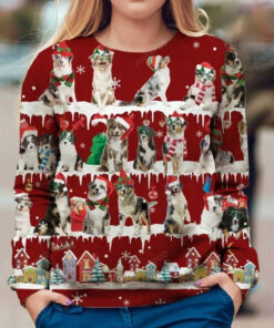 Australian Shepherd Snow Christmas Ugly Christmas Sweater