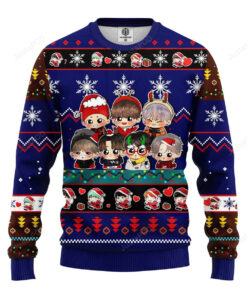 Bts Army Chibi Cute Ugly Christmas Sweater