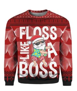 Santa Floss Like A Boss Ugly Christmas Sweater