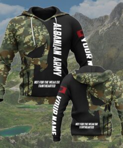 Customize Albanian Army Skull Camo Unisex Adult Hoodies