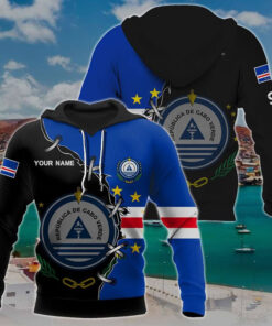 Customize cape verde flag 3D All Over Print Unisex Hoodie