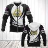 Customize Cambodia Coat Of Arms Flag - Black Form Unisex Adult Hoodies