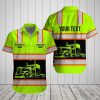 Custom Name Trucker - Green Hawaiian Shirt