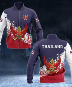 Thailand Coat Of Arms - New Version Unisex Adult Bomber Jacket