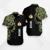 Custom Name Sweden Skull Camo Hawaiian Shirt