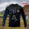 Custom Name Scotland Lion - Black Unisex Adult Hoodies