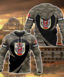 Custom Name Turkish Army Camo Unisex Adult Hoodies