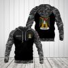 Custom Name Palestine Coat Of Arms Camo Unisex Adult Hoodies