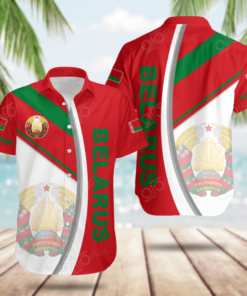 Custom Name Belarus Basic Form Hawaiian Shirt