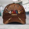 Guitar Brown Pattern Custom Text Classic Cap