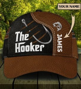 Fishing The Hooker Custom Name Classic Cap