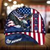 Premium American Eagle Patriotism 3D Cap American Flag Custom Name