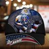 Patriotic Eagle Hat, American Flag United States Full Printed Cap Denim Pattern Custom Name
