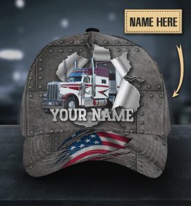 Custom Name Truck Silver American Classic Cap Custom Name