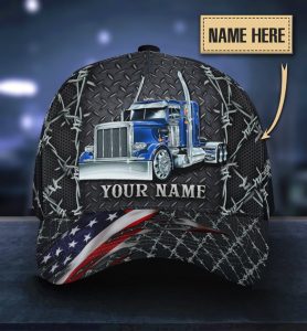 Custom Name Trucker Metal American Truck - Classic Cap