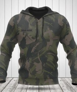 Custom Name Grunge Camo Dry Brush Hoodies