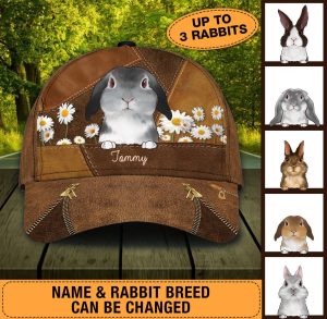 Daisy Bunny Custom Text Classic Cap