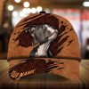 Epic Leather Scratched Dog Custom Name Hats & Caps 3D