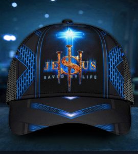 Jesus Cross Blue Saved My Life Classic Cap