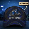 Truck Blue Black Style Custom Name - Classic Cap