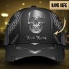 Black And White Cool Skull Custom Name - Classic Cap