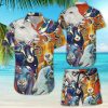 Colorful Goat Faces Hawaiian Shirt And Short For Men And Women