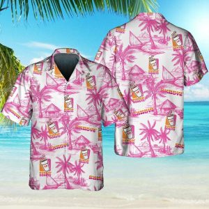 Dunkin Donuts Food Shirt, Tropical Flower Aloha Hawaiian Shirt And Short For Men And Women