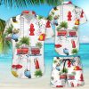 Funny Firefighter Shirts - Firefighter With Dog On Vacation White Hawaiian Shirt And Short For Men And Women