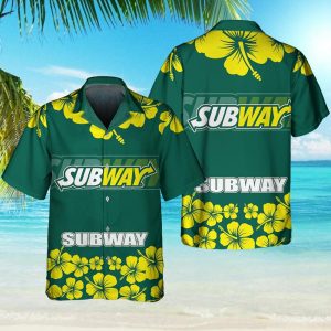 Subway Food Shirt, Tropical Flower Aloha Hawaiian Shirt And Short For Men And Women