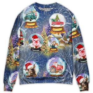 Christmas Farmer Xmas Funny Global - Sweater  - Ugly Christmas Sweater, Jumpers  - Fanshubus