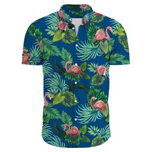 Men's Casual Floral Print Short Sleeve Top Hawaiian
