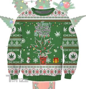 420 Weed Cannabis Marijuana Lit This Year Weed Ugly Christmas Sweater, Jumper- Fanshubus