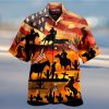 American Cowboy Sunset Full Printing Hawaiian Shirt - Fanshubus
