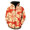 Beach Paradise Hawaiian Zip Hoodie Fanshubus