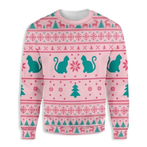 Cats Love Christmas Ugly Sweater 3D