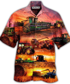 Tractor Farm The Harvest Is Great And Plentiful - Hawaiian Shirt  - Fanshubus